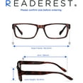 thumbnail image 5 of Readerest Blue Light Blocking Reading Glasses Bourbon Tortoise 250, Acrylic, 5 of 6