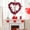 Red, variant on Taicans Valentine's Day Wreath - Heart-Shaped Tinsel Decor (12.6x10.6in),Glittering Foil Hearts for Indoor/Outdoor Use | Perfect for Weddings,Anniversaries & Parties | Romantic White Door Hanging