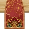 thumbnail image 2 of Diwali Peacock Table Runner Deepawali Indian Festival of Lights Decorations and Supplies for Home Kitchen Dining Room Table (13.8 X 71 Inch), 2 of 6