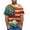 Wine, variant on Yiaimeir Men's Patriotic Drip T-Shirt Short Sleeve Casual Graphic Tee With Red Whiteand Blue Design Streetwear,Size M-3XL