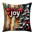 thumbnail image 3 of Xuniizn Christmas Pillow Covers 18x18 inch Xmas Decorations Soft Plush Faux Fur Wool Christmas Throw Pillow Cases Winter Holiday Decor for Sofa Living Room, 3 of 7
