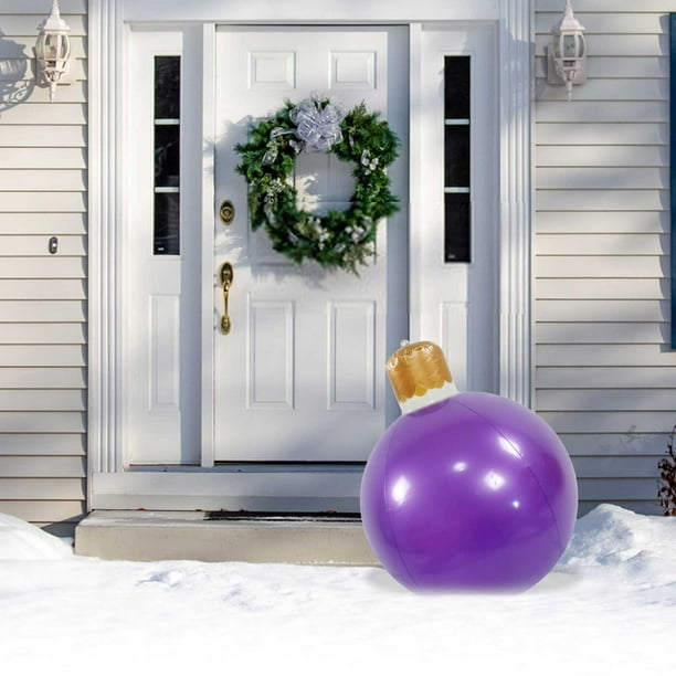 Bola Inflable Navideña para Exteriores 50 Cm Xihbxyly Decorada con Bolas Inflables Navideñas Gigantes