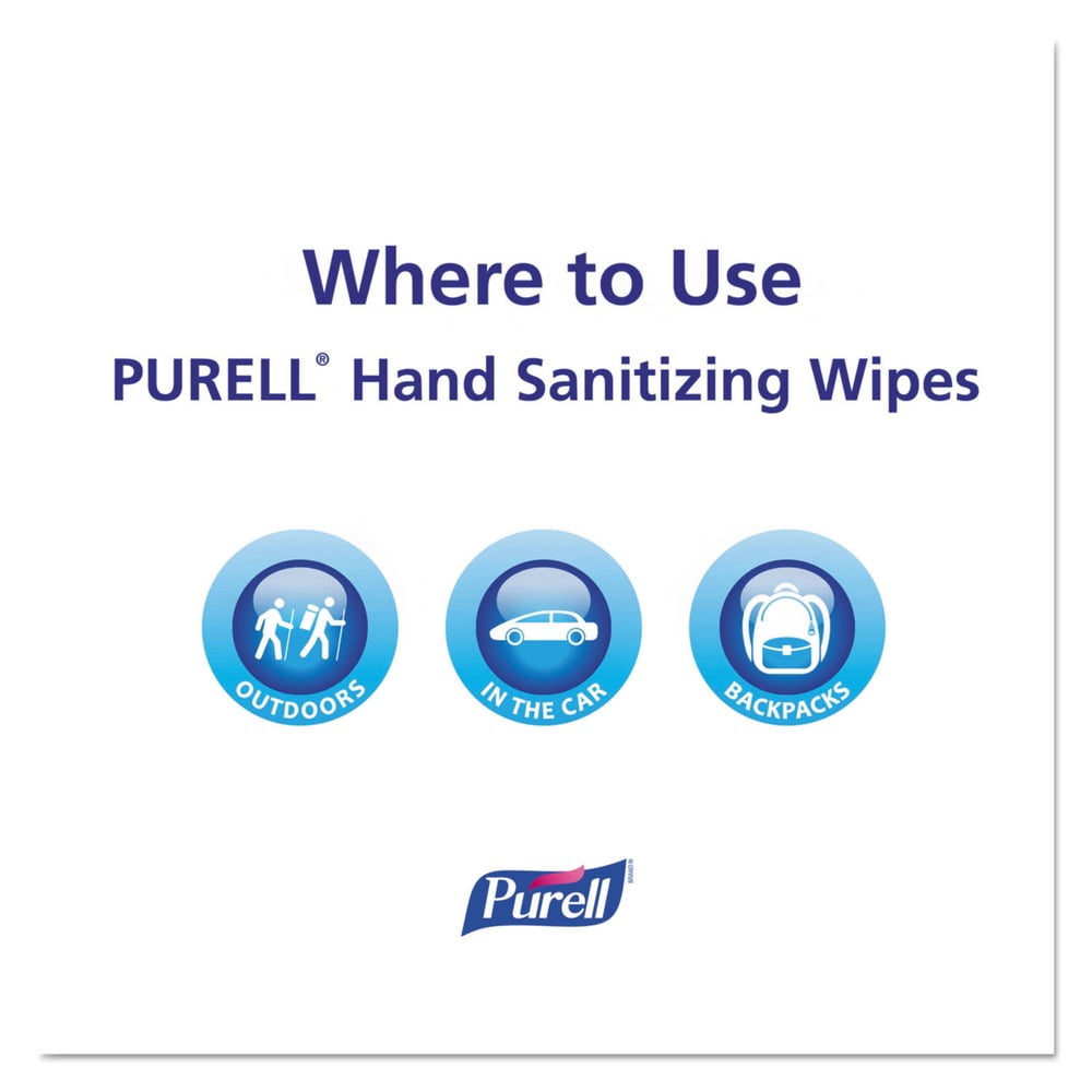 PURELL 9026-1M 5 in. x 7 in. Cottony Soft Individually Wrapped Sanitizing Hand Wipes - Unscented, White (1000/Carton)