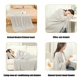thumbnail image 3 of AUTUMN Knitted Throw Blanket for Couch and Bed, 72" x 50" Soft Living Room Home Decor Knitted Blanket with Tassel, Outdoor Lightweight Breathable Summer Blanket, Farmhouse Warm Woven Decor (Silver), 3 of 4