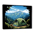 thumbnail image 2 of Designart "Forest Camping Retreat II" Landscapes Framed Wall Art - Country Green Camping Travel Hallway Framed Wall Art Decor, 2 of 6
