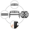 thumbnail image 6 of Ktaxon 50 Inch Outdoor Bench, Powder Coated Steel Garden Bench for Patio, Park & Courtyard, Antique Finish with PVC Backrest, Black, 6 of 14