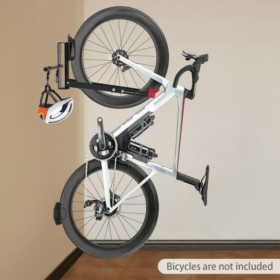 Rotatable Bike Hanger - Wall Mount Carbon Steel Bike Rack with Swivel Design - Space-Saving, Heavy-Duty Bicycle Storage Solution for Indoor and Outdoor Use