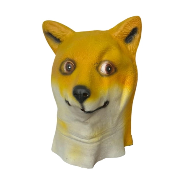 Máscara de disfraz de perro jinwen novedad perro molesto 20 cm x 32 cm