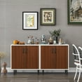 thumbnail image 3 of Costway Ensemble de 2 Buffets de Rangement Armoire de Cuisine avec Étagère Réglable, 3 of 10
