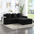 thumbnail image 3 of Gewnee 103.5” Modular Deep Seat Sectional Sofa with Movable Ottomans 3-Seat L Shape Cloud Couch for Living Room, 3 of 19