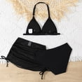 thumbnail image 4 of CAUYDY Tween Girls Swimsuit 3 Piece Bathing Suits Teen Girls Summer Bikini Tankini Sets with Cover Up Skirt for Kid Girl 7T 8T 9T 10T 11T 12T 13T 14T 15T 16T (Sizes 4-5 Years,H03-Black), 4 of 7