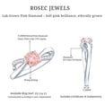 thumbnail image 6 of Rosec Jewels IGI Certified Lab Grown Pink Diamond Infinity Engagement Ring 1 Ct (Fancy Pink Color and VS1 Clarity) - Pink White Diamond Ring, 10K White Gold, US 6.00, 6 of 9
