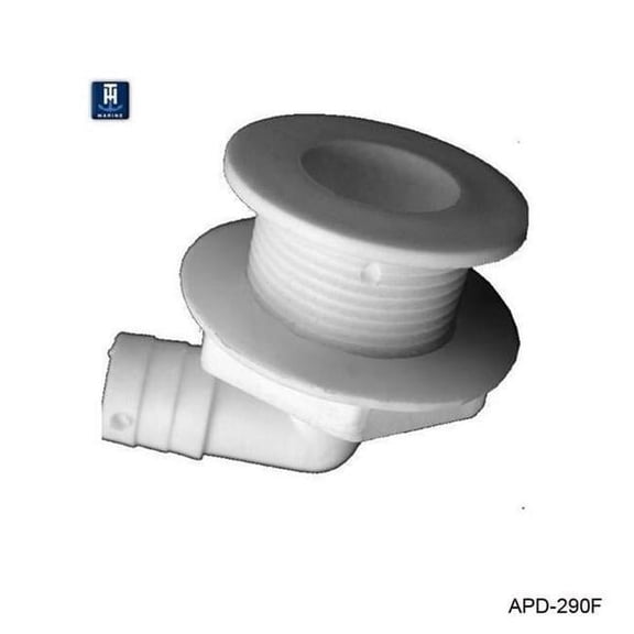 T-H Marine Supplies APD-290F-DP 0.75 in. 90 Degree Flat All Purpose Drain, White