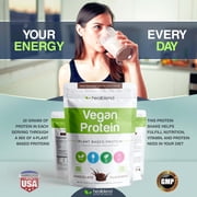 Healblend Organic Vegan Protein Powder - Plant Based Pea Protein Isolate Gluten-Free, Non-GMO, Erythritol-Free, Soy-Free, Dairy-Free, Chocolate Flavor - 2-Pack - 2lb
