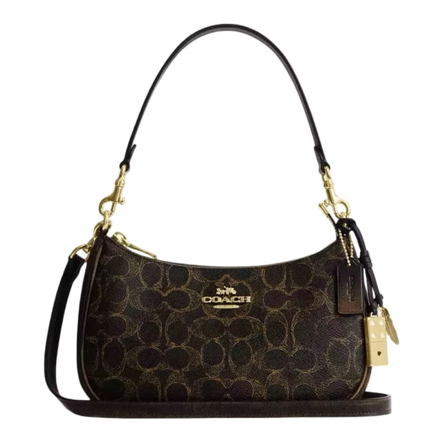Bolsa Crossbody Coach Teri Black Gold
