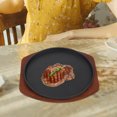 thumbnail image 4 of RUNROTOO 1 Set Iron Steak Plate Double Ear Design Roasting Cooking Tool for Friends Outdoor Barbecue, 4 of 8