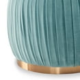 thumbnail image 5 of Adore Decor Jolie Modern Pleated Velvet Ottoman in Teal Blue, 5 of 8