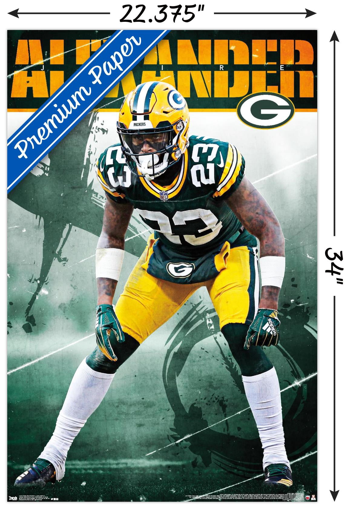 NFL Green Bay Packers - Jaire Alexander 19 Wall Poster, 22.375" x 34"