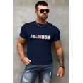 thumbnail image 2 of ABPHQTO Camiseta para hombre con gráfico de la bandera estadounidense Blue Freedom para hombre, 2 of 5