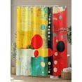 thumbnail image 4 of Abstract Art Shower Curtain Set ，Waterproof Fabric Shower Curtains Art Nouveau Colorist Style Polka Dot Shower Curtains for Bathroom,Bathroom Decor 72"x72", 4 of 6