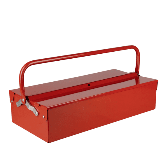 Metalplus Single Layer Steel Toolbox: 18 in. x 8.25 in. (Red)