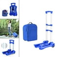 thumbnail image 4 of Carro De La Carretilla Plegable De Trabajo Pesado Carga De 35 Kg Con Caja De Equipaje Para El Equipaje Azul SM SunniMix camión de la carretilla de compras, 4 of 8