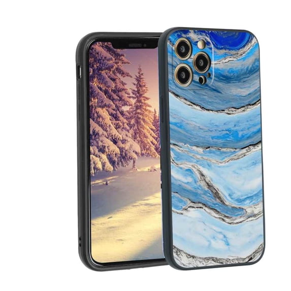 Blue-Marble-68 Phone Case, Degined for iPhone 12 Pro Max Case Men Women, Flexible Silicone Shockproof Case for iPhone 12 Pro Max