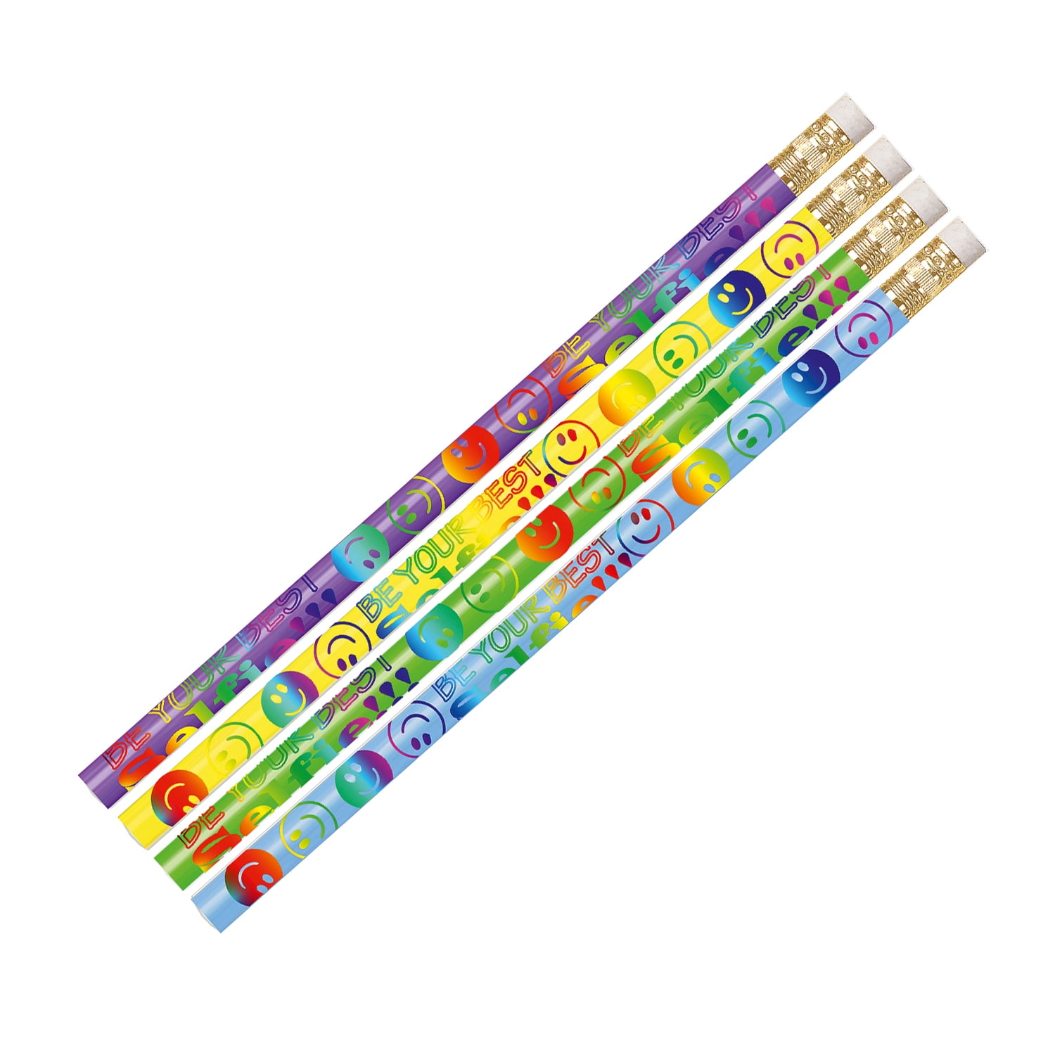 Musgrave Pencil Company Be Your Best Selfie Motivational Pencils, 12 Per Pack, 12 Packs