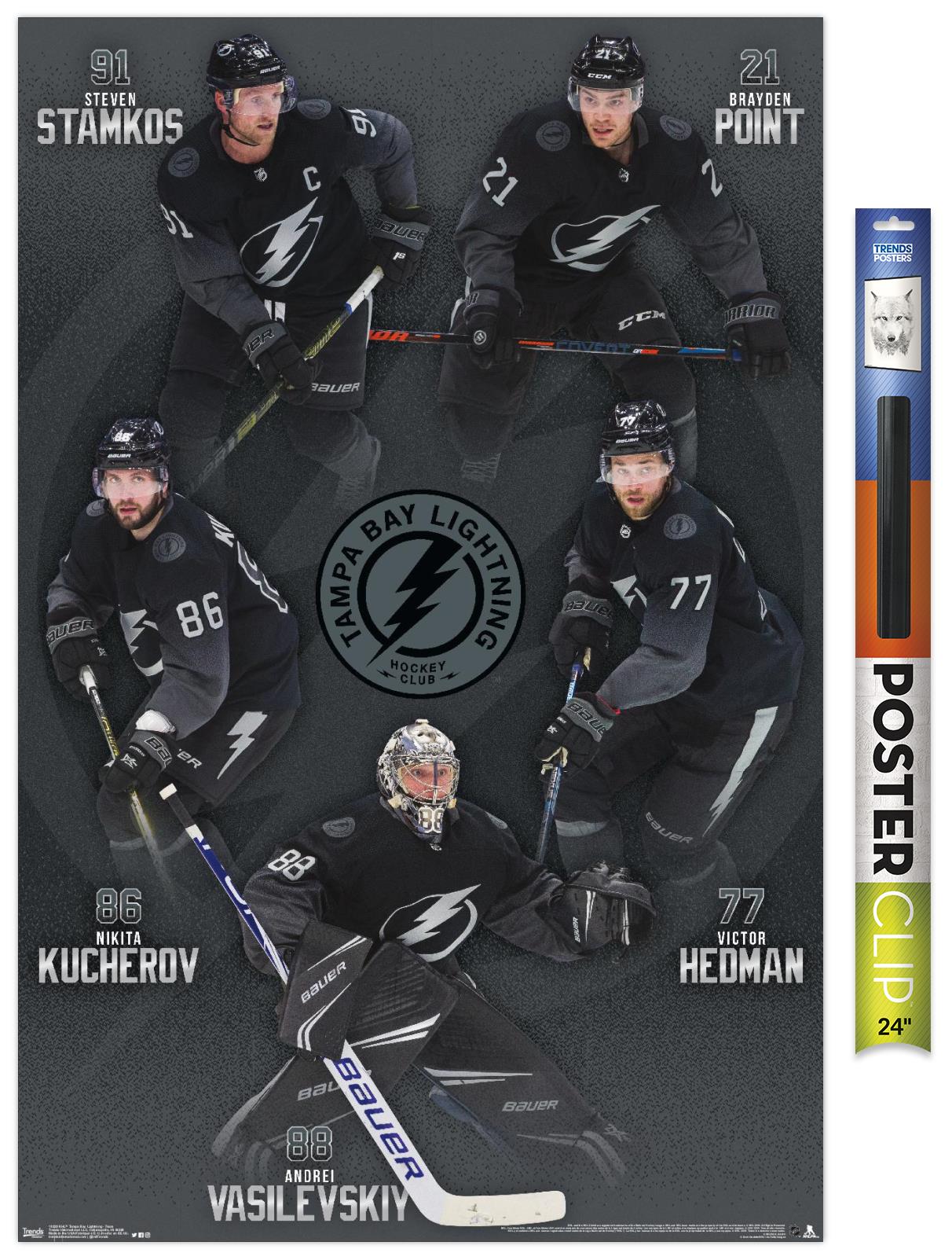NHL Tampa Bay Lightning Team Premium Poster and Poster Clip Bundle