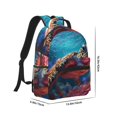 thumbnail image 2 of Salouo Colorful Ocean Sea Turtle Print Laptop Backpack 16.5'' Daypack Carry On Backpack for Men Women Outdoor Bag Laptop Sleeve and Dual for Weekender/Business/Hiking-One Size, 2 of 6