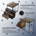thumbnail image 7 of BOSSIN Pet Window Perch with Stairs,  3 Drawers Large Pet Bunk Bed for Dogs and Cats, 7 of 7