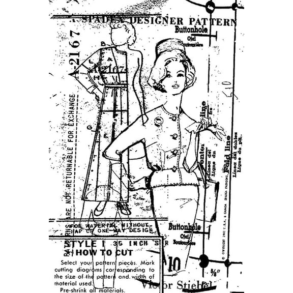 Tim Holtz Cling Rubber Components Stamp-Vogue