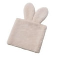 thumbnail image 2 of Ramo redondo de orejas de conejo para otoño e invierno, buena artesanía, decoración del hogar, muñeco de peluche marrón, 2 of 9