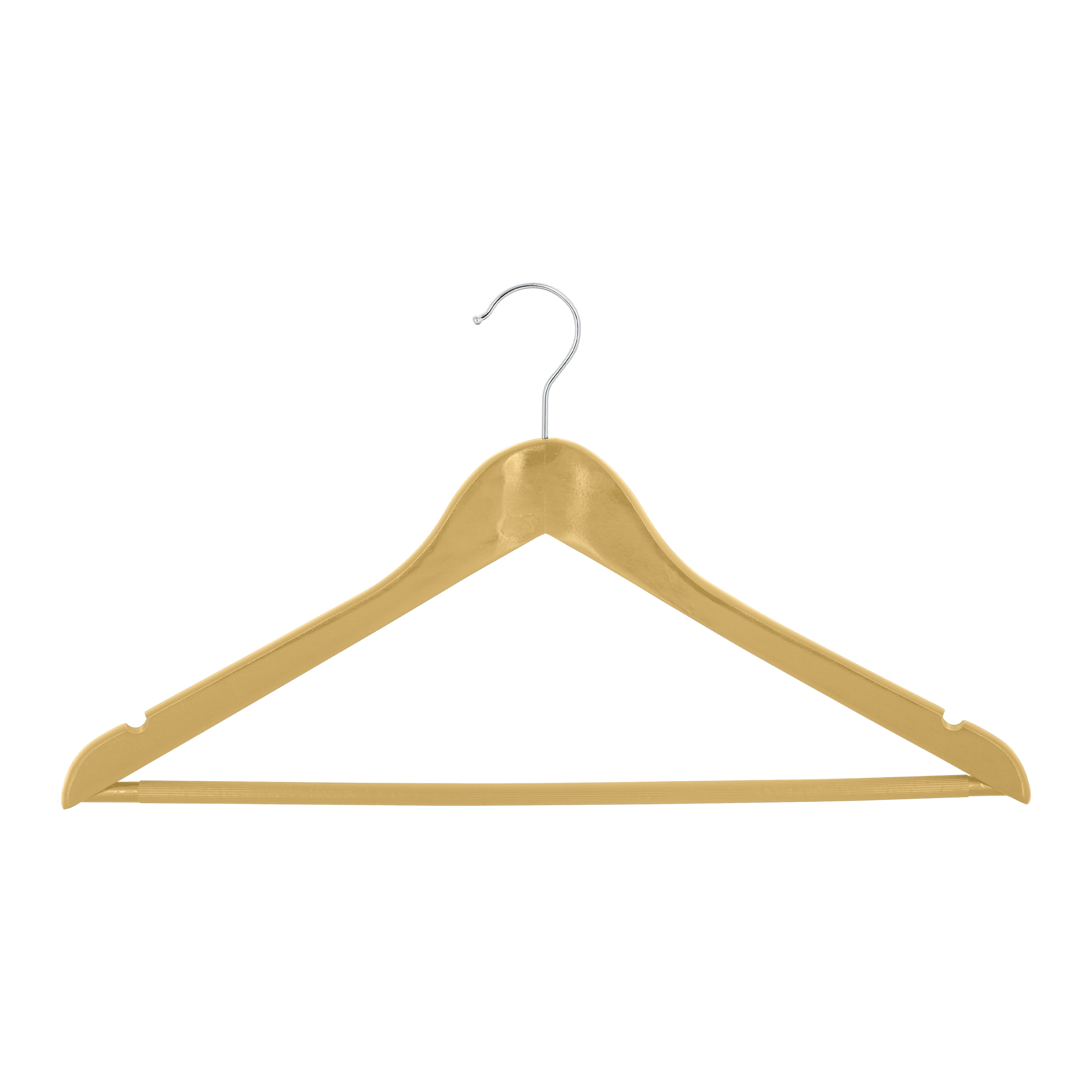 Simplify 3-Pack Roller Natural Wood Hangers