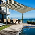 thumbnail image 2 of Yescom 19x13Ft 97% UV Block Rectangle Sun Shade Sail Outdoor Patio Pool Garden Yard Lawn Carport Awning Coffee+White, 2 of 11