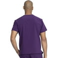 thumbnail image 3 of Dickies EDS Essentials Scrubs Top for Men V-Neck Plus Size DK635, 2XL, Eggplant, 3 of 7