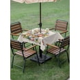 thumbnail image 3 of Outdoor Tablecloth with Umbrella Hole and Zipper, Happy Easter Square Table Cloth 60x60 Inch Waterproof Tablecloth, Cute Rabbits Flowers Eggs Butterflies Beige Picnic Table Cover for Patio Camping, 3 of 7