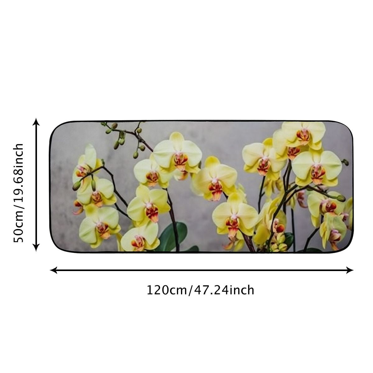 Qinduosi Decorative Door Mat, Door Mat with Non-Slip Rubber Backing, Cleaning, Traps Dirt, for Entry, Patio, Garage - Flower Floral Nature Blossom Bloom 19.68*47.24 in