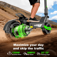thumbnail image 2 of Electric Scooter for Adults, 1200W Powerful Motor, 30 MPH Top Speed & 25 Miles Range, 11" Off-Road Tires, 330 lbs Max Load, Foldable Commuter E-Scooter, 2 of 7