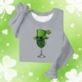 thumbnail image 2 of TaTaai Womens St Patricks Day Sweatshirt Long Sleeve Crewneck Casual Loose Fit Pullover Top Celtic Knot Print Holiday Wear Gift, 2 of 5