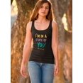 thumbnail image 2 of I'm In A State Of Racerback Tank Women -Image by Shutterstock, Female Small, 2 of 4