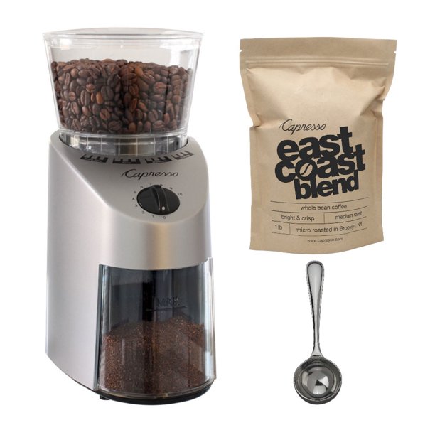Capresso 56004C Infinity Conical Burr Grinder with East Coast Blend