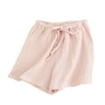 thumbnail image 5 of vigerkar Women Comfy Drawstring Casual Shorts with Pocketed Elastic Waist Trendy Summer Loose Lounge Beach Shorts 2025 Pink, XL, 5 of 6