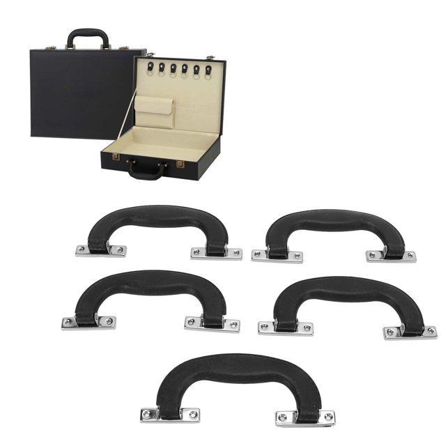5pcs Plastic And Iron Handles With Screw For Tool Boxes, Pull And Drag Handles For Cases Cabinets Suitcase Luggage Trunk Guitar Musical Box