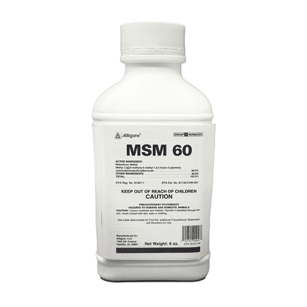 MSM 60 Herbicide - Controls Annual & Perennial Weeds - 8 oz Bottle by Alligare
