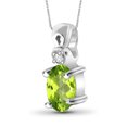 thumbnail image 2 of JewelersClub 1/2 Carat T.G.W. Peridot And White Diamond Accent Sterling Silver Pendant, 18", 2 of 4