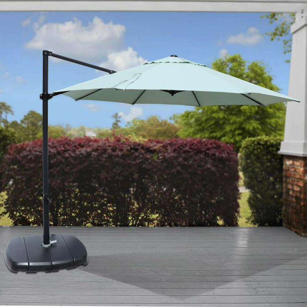 Threshold 75LB 11 Ft Cantilever Round Offset Patio Umbrella With Base