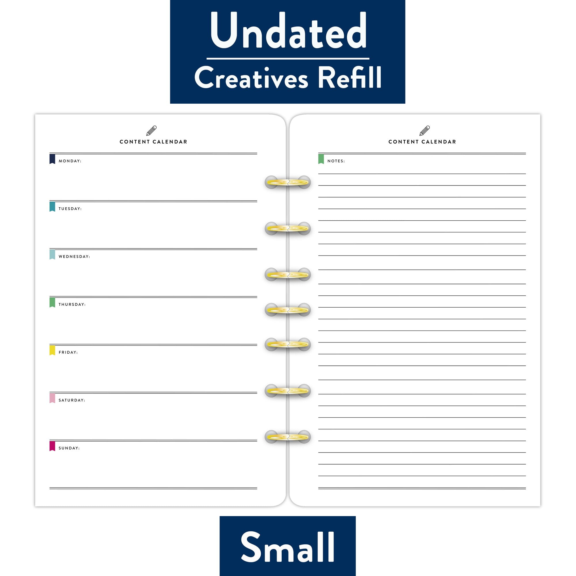 AT A GLANCE Emily Ley Simplified System Creatives Refill Desk Size 5 