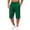 Green, variant on Mens Breathable Knit Pants Stretch Sport Loose Beach Side Stripe Cropped Summer Trousers Cool Comfy Daily Relaxed Fit Bottoms