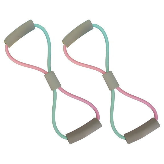 BESTSKY 2Pcs Resistance Bands,Booty Fitness Activation Resistance Bands with Handles,Stretch Home Training Exercise Bands,Combination Style1,10-20Lb